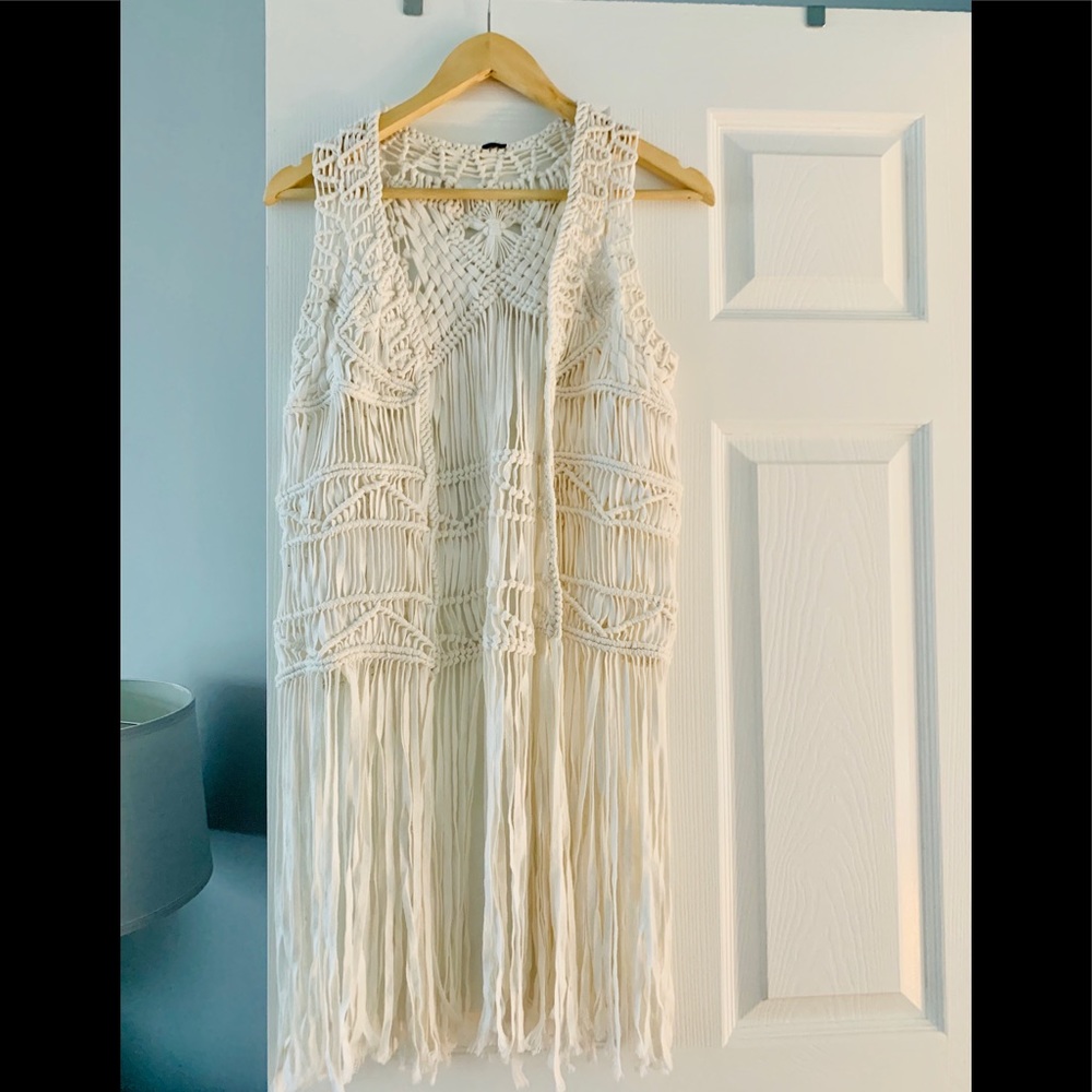 Fringe top cardigan